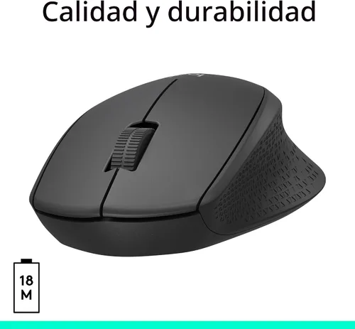 Vista 6 de Logitech M330 Silent Plus, mouse inalámbrico grande, color negro, Negro