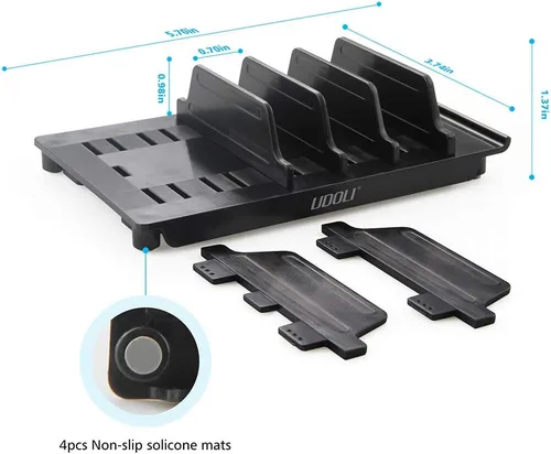 Vista 2 de Soporte ajustable para tabletas portátiles, adaptador USB C a A, garantía de 12 meses