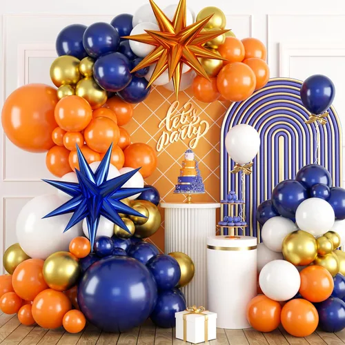 Vista 9 de Kit de Arco de Globos Azul Polvoriento, Kit de Guirnalda de Arco de Globos Azul Polvoriento y Blanco, Globos de Perlas Azul Claro Macarón Azul