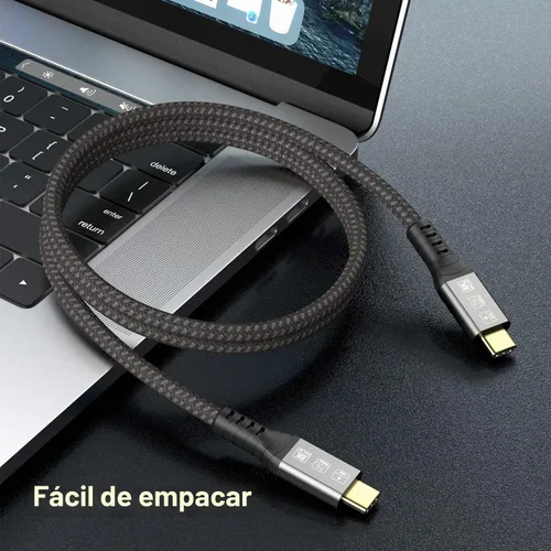Vista 9 de Cable USB 4 para Thunderbolt 4 40Gbps 8K a 60Hz PD 100W 3.3ft