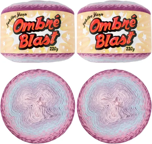 Vista 47 de JubileeYarn - Hilo Ombré Blast (7.76 oz/torta de algodón para bebé, 1 torta)