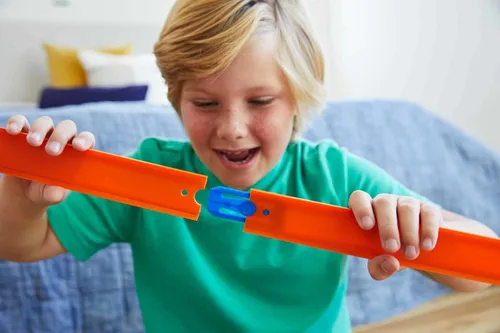 Vista 2 de HOT Wheels TB pista recta naranja
