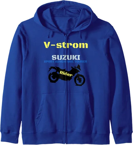 Vista 4 de Moto Shirt V-Strom - Sudadera con capucha con cremallera, Negro