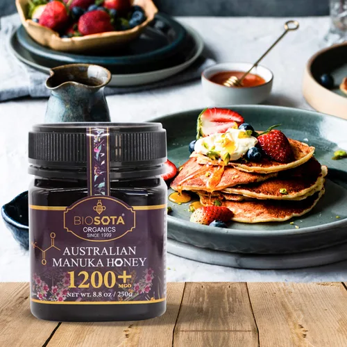 Vista 9 de BIOSOTA Miel de Manuka orgánica MGO 1200+ - Miel de Manuka de grado médico de Australia NPA/ULF 25+, miel pura 100% cruda sin calentar, 8.8 oz