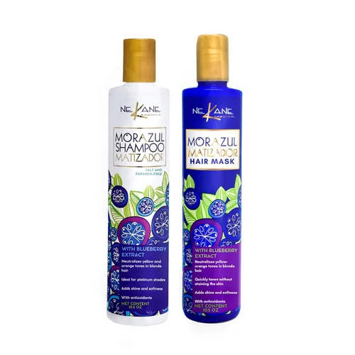 Vista 3 de Nekane Morazul Kit de champú y mascarilla para el cabello, 10.58 onzas cada uno, para cabello rubio y gris