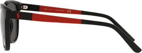 Vista 4 de Polo Ralph Lauren PH4182U - Gafas de sol cuadradas de ajuste universal color gris oscuro 2087in