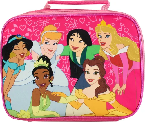 Vista 7 de Disney Conjunto de mochila y lonchera para niños Pink Princesses Rosado Mochilas tradicionales