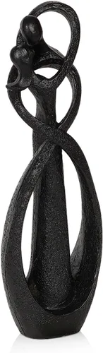 Vista 8 de Trycooling Estatua de los amantes de los besos, escultura abstracta, estatuas de resina para decoración del hogar, oficina, estante de escritorio
