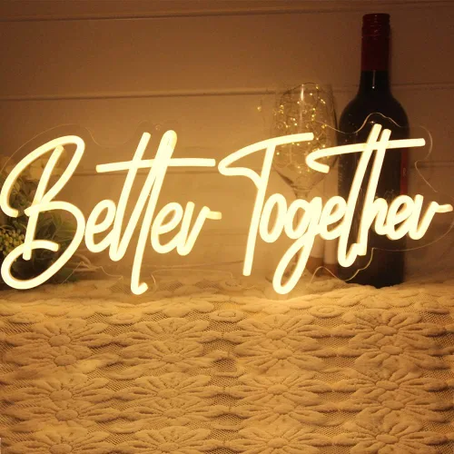 Vista 15 de Letreros de neón con texto en inglés «Hello Beautiful» con texto «Hello Beautiful», luz LED rosa para dormitorio, boda, cumpleaños, telón de fondo