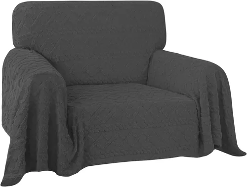 Vista 12 de Easy-Going Funda de Sofá para Silla de 80 x 102 Pulgadas Feliz Navidad, Funda de Terciopelo Jacquard para Sofá de 1 Cojín, Fundas Seccionales