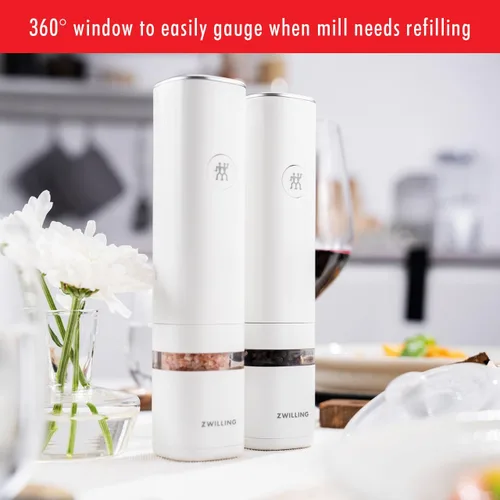 Vista 6 de ZWILLING Enfinigy - Molinillo eléctrico para sal/pimienta, color blanco