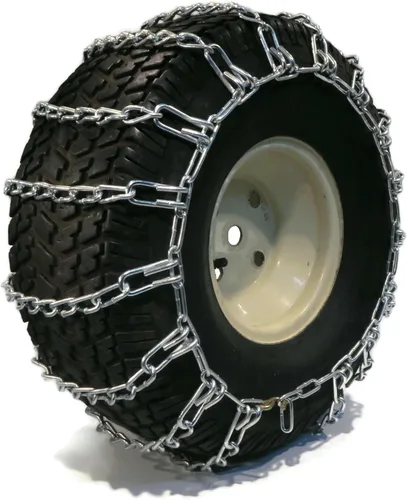 Vista 3 de Par de 2 cadenas de neumáticos de eslabones 20x10.00x8 para MTD/Cub Cadet cortacésped Tractor Rider