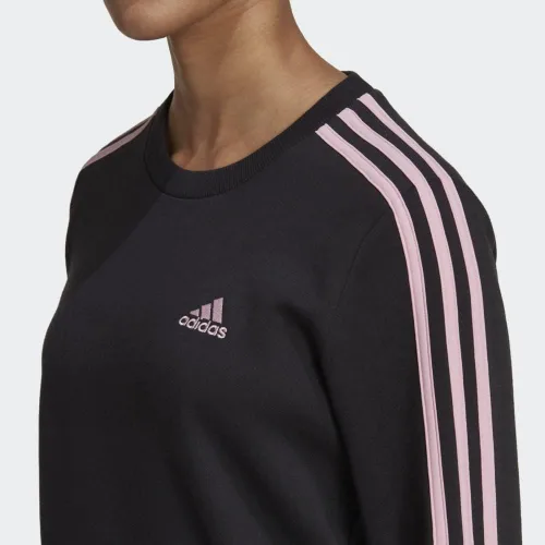 Vista 49 de adidas Sudadera Essentials de forro polar con 3 rayas para mujer