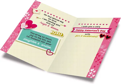 Vista 2 de Prime Greetings Tarjeta para el día de San Valentín para nieta, fabricada en Estados Unidos, ecológica, tarjeta gruesa con sobre de alta calidad