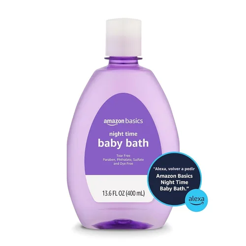 Vista 4 de Amazon Basics Baño nocturno para bebé, ligeramente perfumado, 13.6 onzas líquidas (paquete de 1) (anteriormente Solimo)