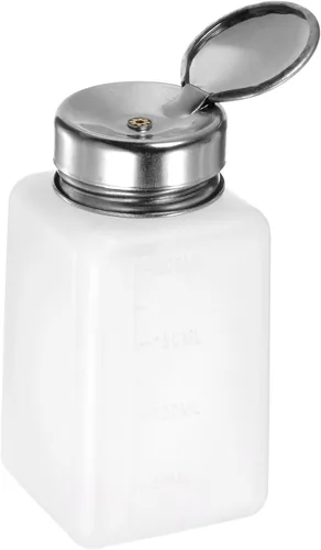 Vista 15 de HARFINGTON Dispensadores de alcohol solvente Push Down Botella dispensadora de líquido con tapa de acero inoxidable de sellado para limpiador