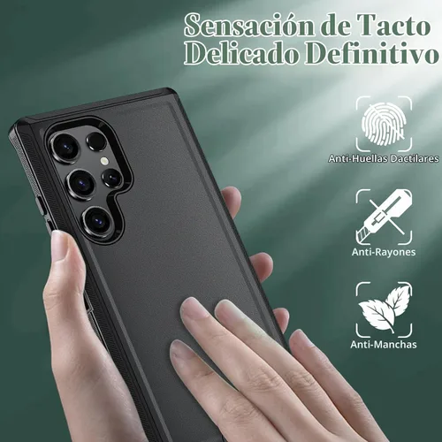 Vista 4 de ONOLA Funda compatible con Samsung Galaxy S24 Ultra con protector de pantalla HD, resistente a los golpes y a las caídas, funda de 3 capas