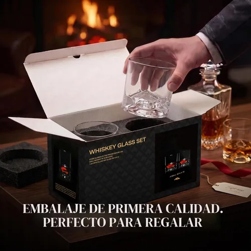 Vista 8 de LIITON Denali Mountain Old Fashioned - Vasos de whisky (2 unidades), regalo