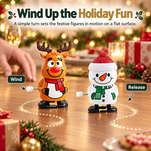 Vista 3 de Figuras de Navidad de viento, rellenos de medias móviles y decoración de Set D