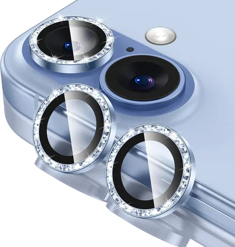 Vista 35 de Tensea Protector de Lente de Cámara para iPhone 13 mini/iPhone 13, Cubierta de Cámara de Vidrio Templado 9H Protector de Pantalla Anillo Individual