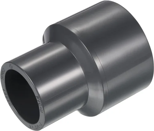 Vista 3 de PATIKIL UPVC Reductor de tubería de montaje de 1-1/2 "x 1" Socket Schedule 80, conector adaptador de acoplamiento recto, gris