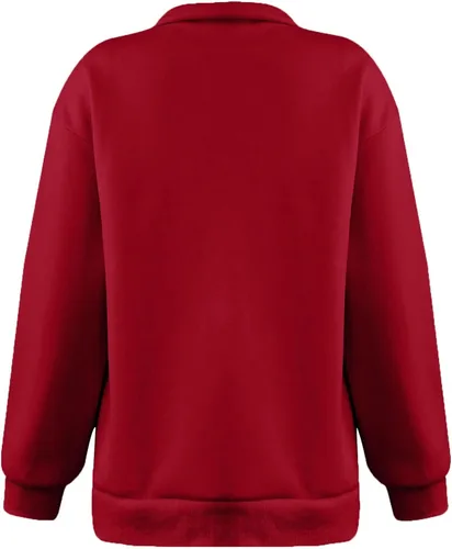 Vista 3 de Ropa de invierno para mujer, 2022, casual, de moda, de manga larga, con cremallera, para Navidad, primavera