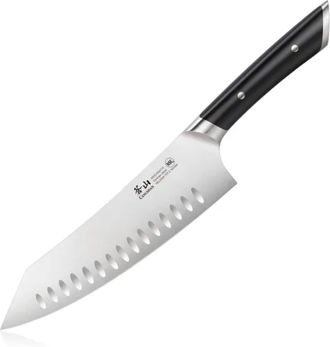 Vista 8 de Cangshan HELENA Series Cuchillo de chef forjado de acero alemán (negro, 8 pulgadas)
