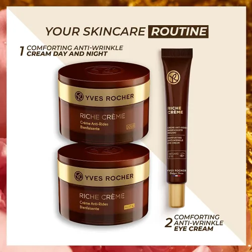 Vista 6 de Yves Rocher Crema Riche Antiarrugas Reconfortante (noche) Suaviza y suaviza la piel 1.7 onzas líquidas