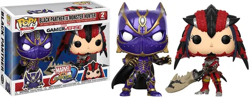 Vista 2 de Funko Pop! Games: Marvel Vs Capcom - Figura coleccionable de Black Panther vs Monster Hunter