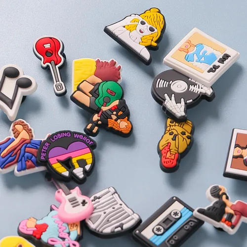 Vista 7 de BesMaker 30 dijes para zapatos de música cantante TS para zapatos y pulseras, pulseras para regalos de fiesta, Cloruro de polivinilo, No es una