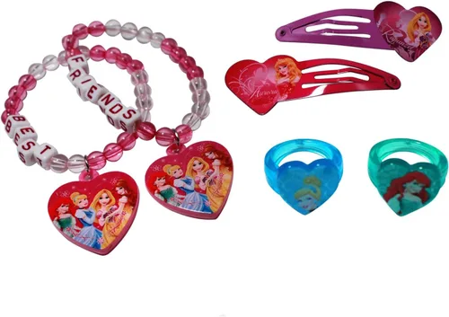 Vista 2 de Disney Jersey Bling - Juego de pulseras de princesa con anillos y accesorios adicionales