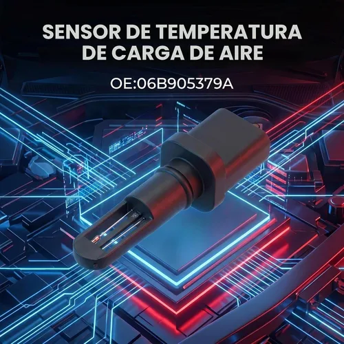 Vista 2 de Nuevo sensor de temperatura de carga de aire 06B905379A Reemplazo para VW Audi A3 A4 A5 Q5 TT Beetle CC Compatible con Tiguan Golf Jetta Passat