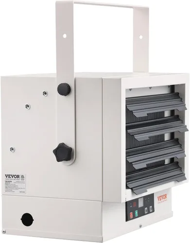 Vista 9 de VEVOR Calentador Eléctrico para Garaje de 5000W, Montaje Digital de Pared/Techo con Ventilador Forzado y Control Remoto, Temporizador de 9 Horas