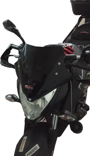 Vista 2 de GP Kompozit Parabrisas deportivo ahumado compatible para Bajaj Pulsar NS200 2011-2023 11.8 in