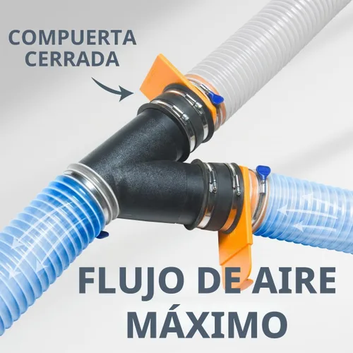 Vista 4 de POWERTEC 70295-P2 - Puerta de ráfaga integrada de 4 pulgadas, resistente a obstrucciones, ajuste de plástico ABS cónico antihuecos para sistemas