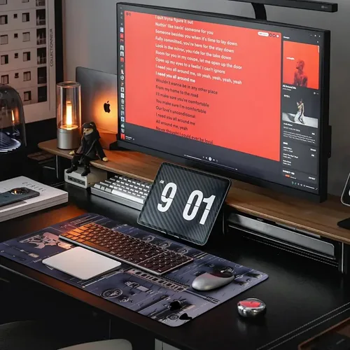 Vista 5 de Genial arma militar para construir piezas de arma, alfombrilla de mouse grande para juegos, alfombrilla de escritorio para teclado y alfombrilla