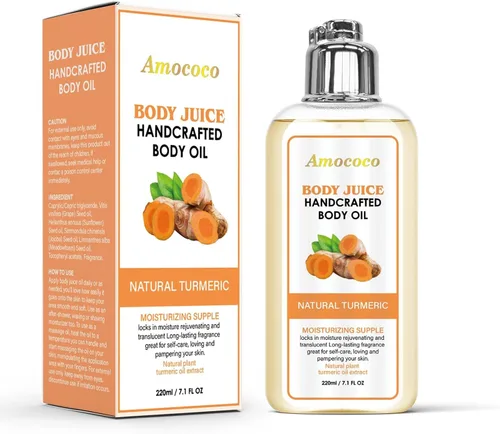 Vista 12 de Aceite de jugo corporal, fragancia de coco fresco, aceite corporal hidratante hecho a mano, 7.1 onzas líquidas