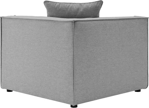 Vista 6 de Modway EEI-4388-GRY Saybrook Sofá seccional tapizado para patio en gris, juego de 8 piezas