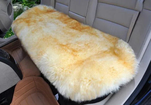 Vista 21 de Calor Invernal: Funda Universal de Asiento de Piel de Oveja - Lana Natural, para Autos, Camiones, SUV y Furgonetas - Acompañante de Conducción