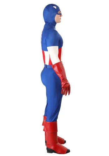 Vista 5 de Disfraz Premium de Capitán América para Hombre de Marvel Multicolor
