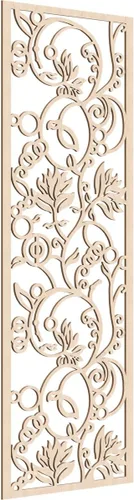 Vista 87 de Caspian Paneles de pared de madera con calado decorativo perforado, 9 3/8 pulgadas de ancho x 24 3/8 pulgadas de alto x 1/4 de alto, cereza