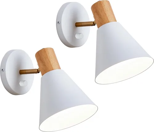 Vista 10 de ClanKin Apliques de pared con interruptor de perilla, lámpara de pared ajustable negra para dormitorio industrial, iluminación de fregadero de baño