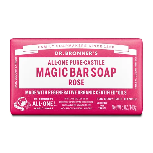 Vista 10 de Barra orgánica de jabones Pure Castile de Dr. Bronner, 734, 1, 1 Vegan Formula, Deep Cleansing Feel, Body Wash for Men and Women, Active Shower