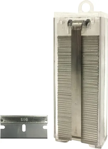 Vista 2 de ALLWAY SEB100AD #9 Cuchillas de afeitar de un solo filo con dispensador automático, paquete de 100