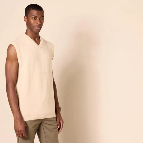 Vista 2 de Tienda Essentials Chaleco de suéter de lana de corderos para hombre (anteriormente Goodthreads)