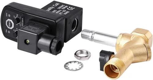 Vista 7 de Válvula de drenaje automática, G1/2 DN15 AC110V Válvula de drenaje cronometrada electrónica automática para gestión de condensados de compresor