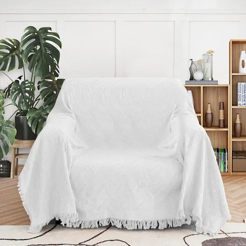 Vista 14 de MEETSKY Fundas para Sofá Cubiertas para Sofá Pequeño Fundas para Sofá para Loveseat/Silla/Futón Reclinable Protector de Sofá Lavable Decorativo