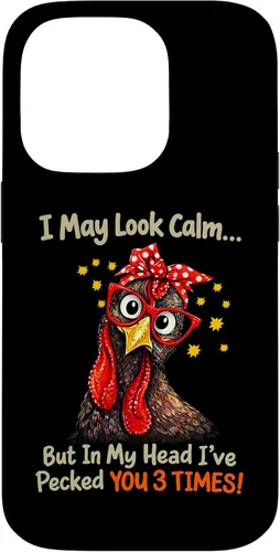 Vista 17 de I May Look Calm But in My Head Ive Pecked You 3 Times Funny Case for iPhone XR