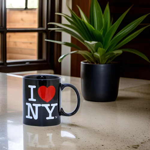 Vista 2 de I Love NY - Taza negra de 11 onzas