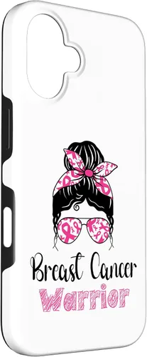 Vista 3 de iPhone 16 Breast Cancer Warrior Breast Cancer Awareness Case
